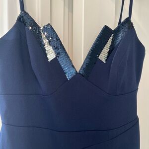 BCBGMaxAzria Navy Blue Sequin Dress